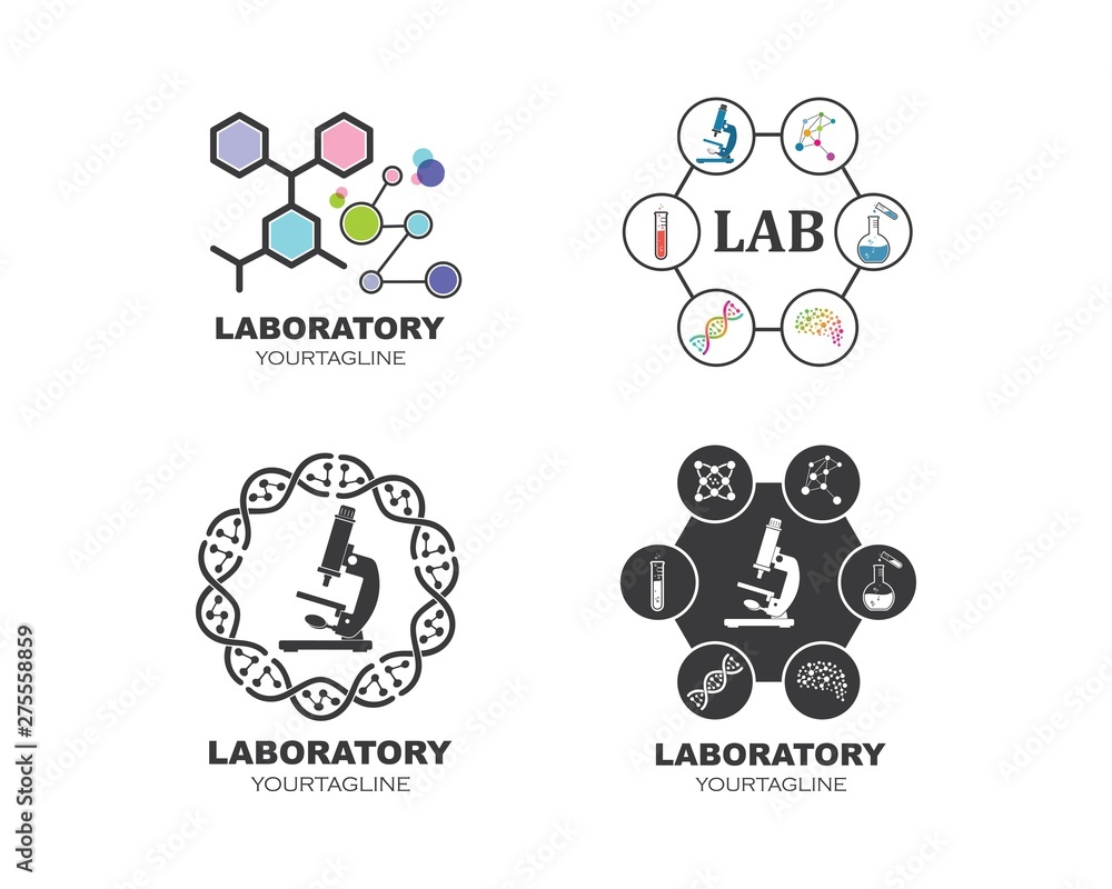 Obraz premium laboratory icon logo vector illustration design