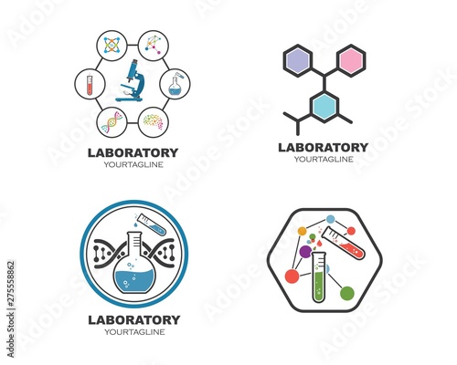 laboratory icon logo vector illustration design