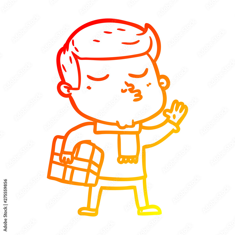 warm gradient line drawing cartoon model guy pouting warm gradient line drawing cartoon model guy pouting