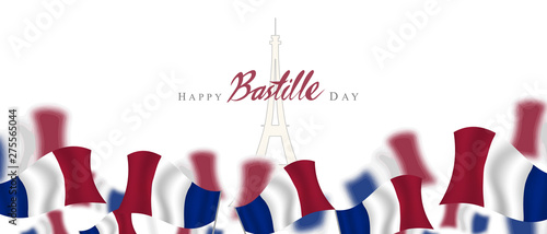 bastille day, card, banner or poster for the French National Day, 14th of July