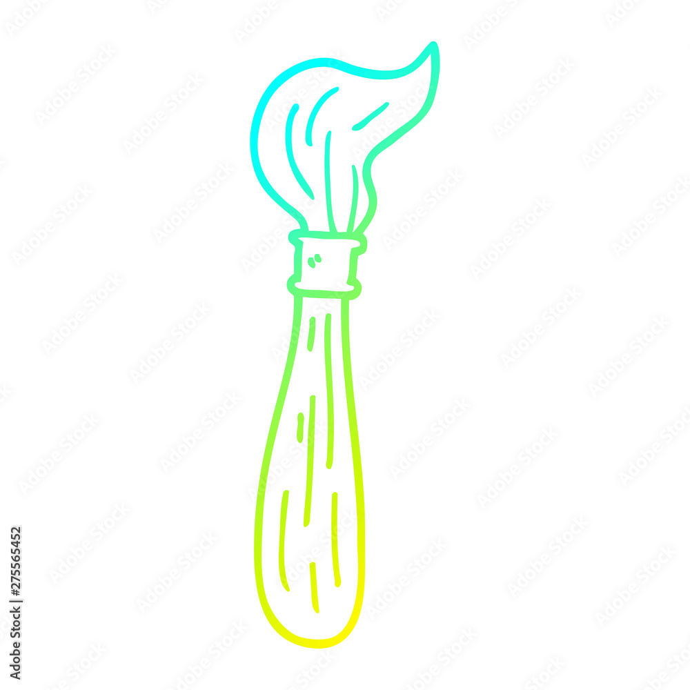 cold gradient line drawing cartoon paint brush cold gradient line drawing cartoon paint brush