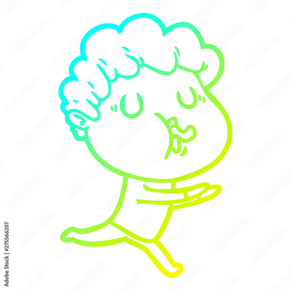 cold gradient line drawing cartoon man singing cold gradient line drawing cartoon man singing