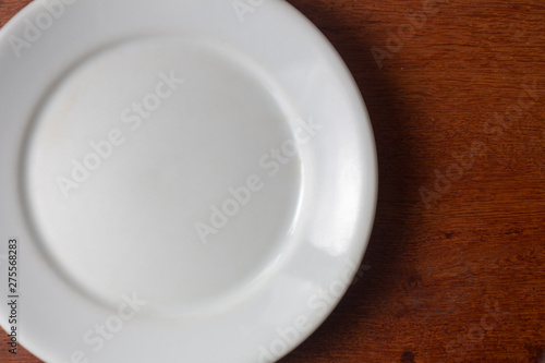 a plate on the table