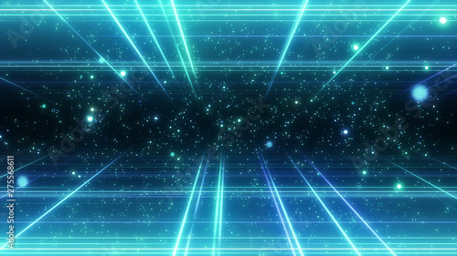 キラキラパーティクルとライン背景