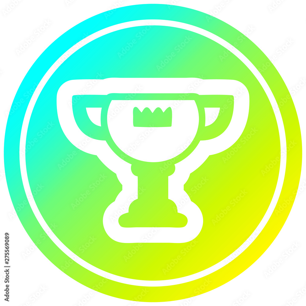 trophy award circular in cold gradient spectrum trophy award circular in cold gradient spectrum