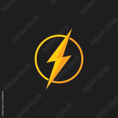 thunder flash symbol logo vector