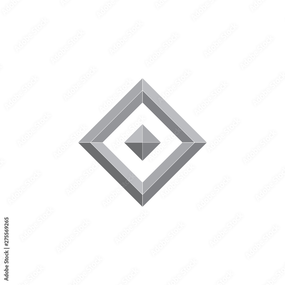 square 3d gradient symbol decoration logo vector square 3d gradient symbol decoration logo vector