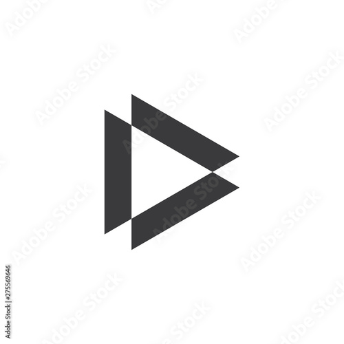 abstract letter d triangle geometri clogo vector