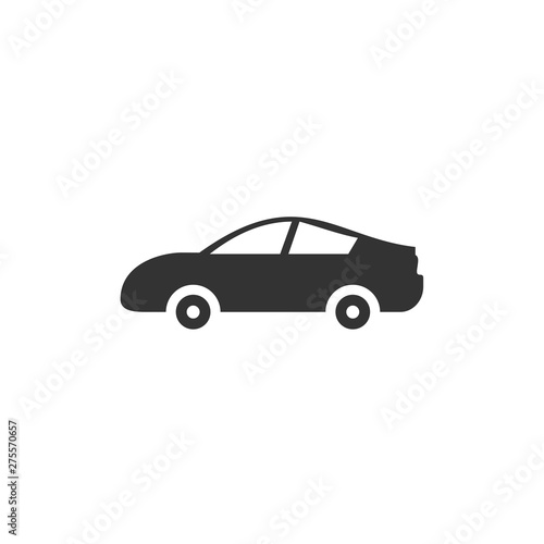 Car. monochrome icon template black color editable. Car symbol vector sign isolated on white background. Simple logo vector illustration for graphic and web design.