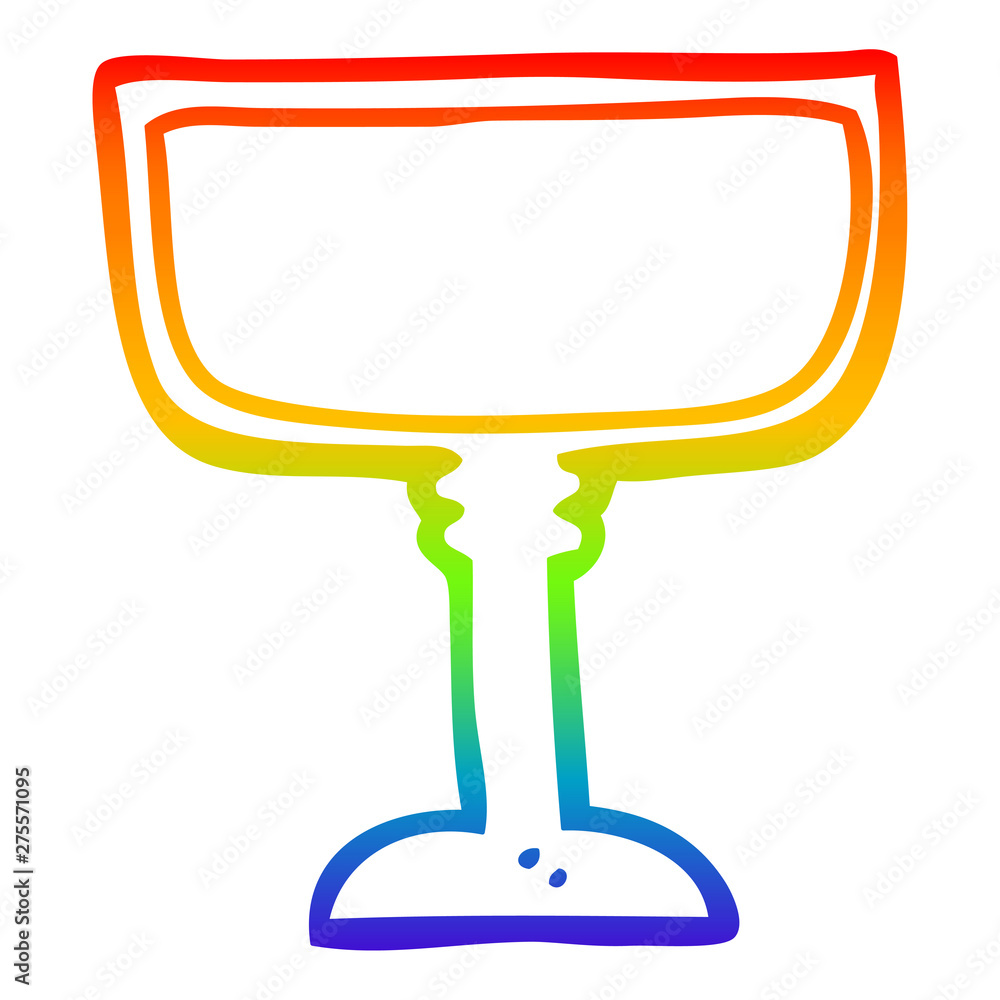 rainbow gradient line drawing cartoon wine glass rainbow gradient line drawing cartoon wine glass