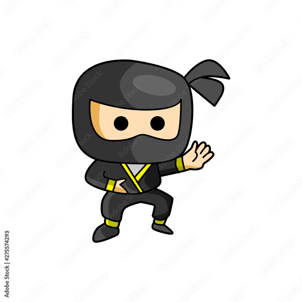 cute ninja mascot logo cute ninja mascot logo