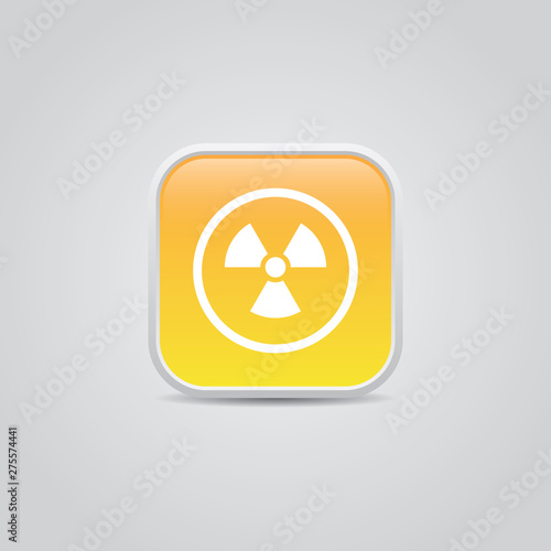 Simple Vector Yellow Radiation Hazard Icon