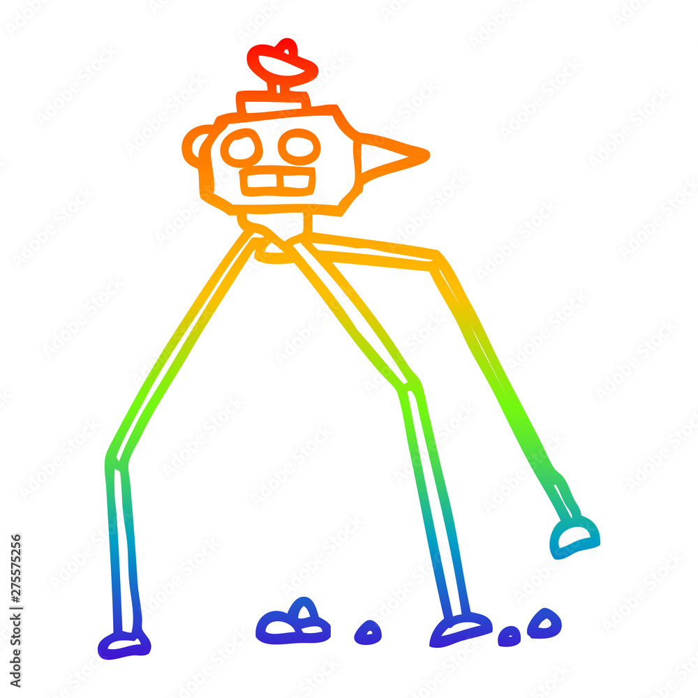 rainbow gradient line drawing cartoon space rocket rainbow gradient line drawing cartoon space rocket