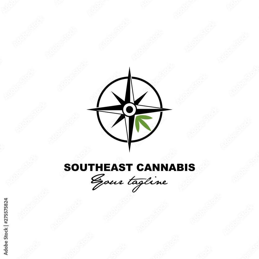 southeast cannabis compass logo design southeast cannabis compass logo design