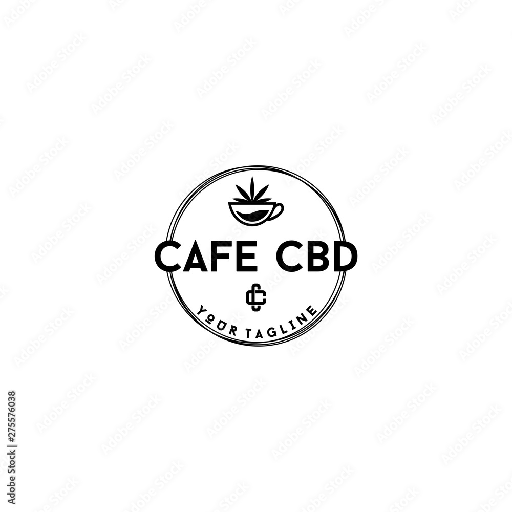 cafe cbd cannabis logo design cafe cbd cannabis logo design