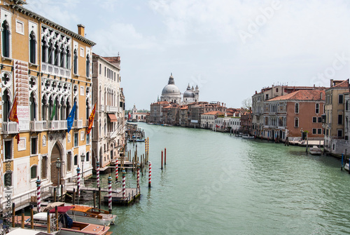 Grand Canal and Basilica Santa Maria della Salute  Venice  Italy  2019