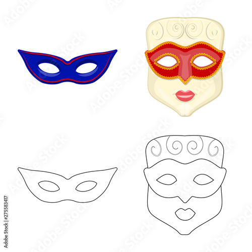 Vector design of luxury and celebration icon. Collection of luxury and hide vector icon for stock.