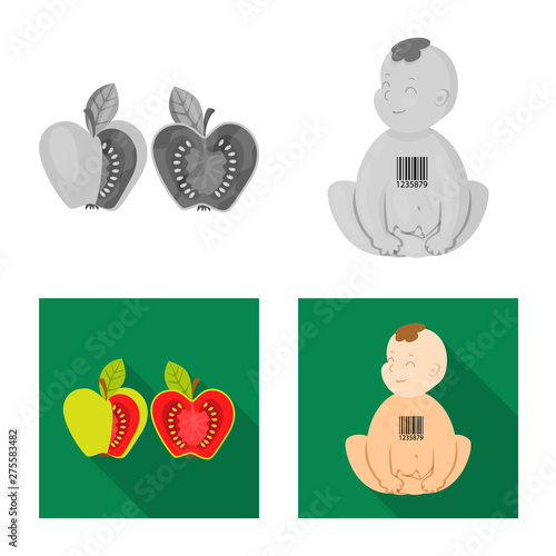 Vector illustration of test and synthetic logo. Collection of test and laboratory stock symbol for web.