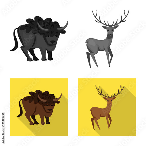 Isolated object of traditional and tour icon. Collection of traditional and landmarks stock vector illustration.