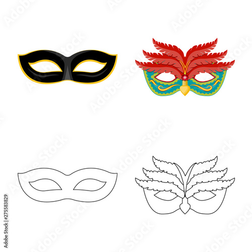 Isolated object of luxury and celebration sign. Collection of luxury and hide vector icon for stock.