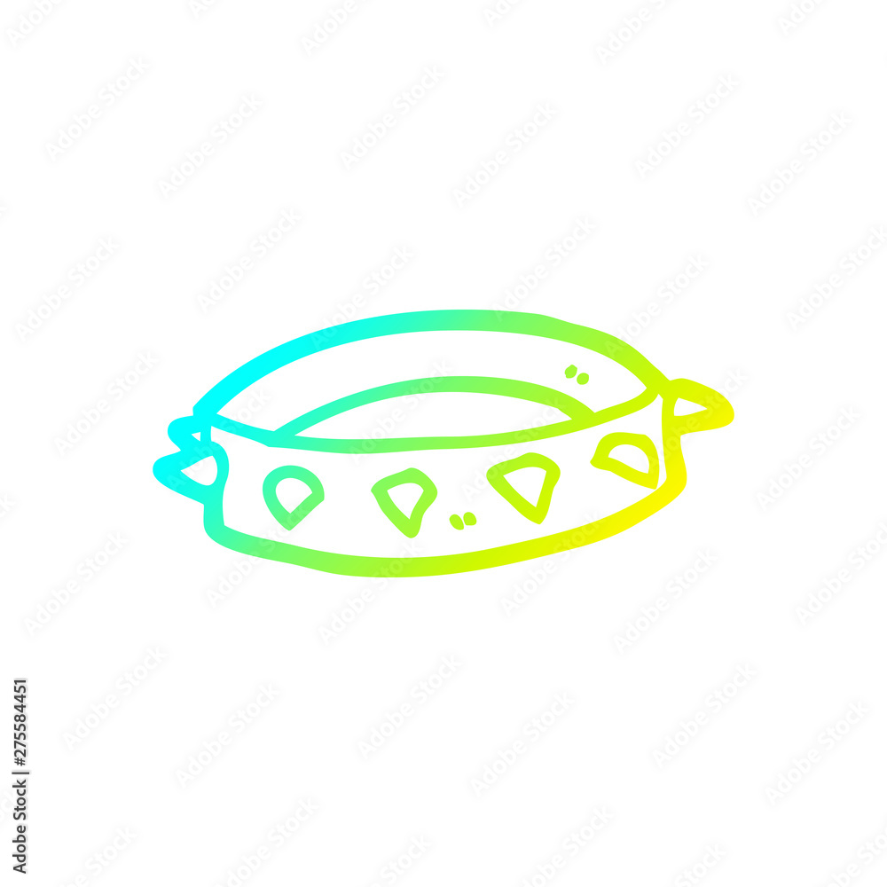 cold gradient line drawing cartoon spiked dog collar cold gradient line drawing cartoon spiked dog collar