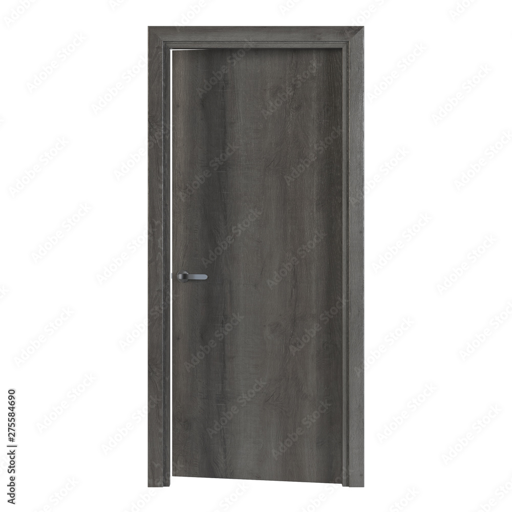 Interroom door isolated on white background. 3D rendering. Interroom door isolated on white background. 3D rendering.