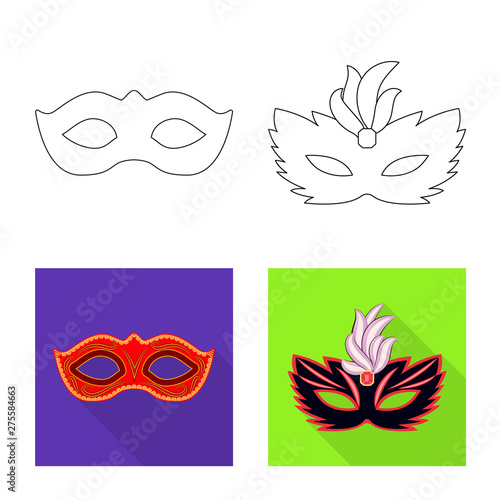 Isolated object of luxury and celebration sign. Collection of luxury and hide vector icon for stock.