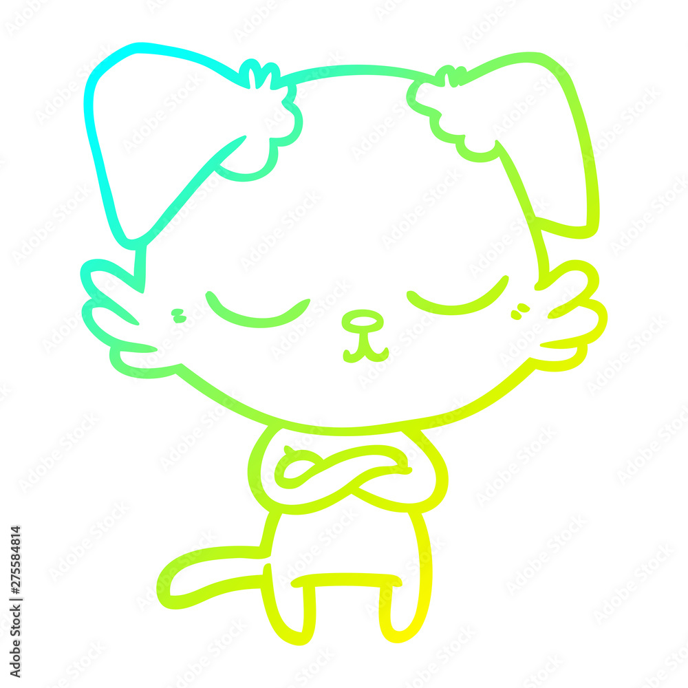 cold gradient line drawing cute cartoon dog cold gradient line drawing cute cartoon dog