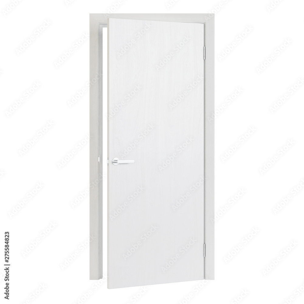 Interroom door isolated on white background. 3D rendering. Interroom door isolated on white background. 3D rendering.