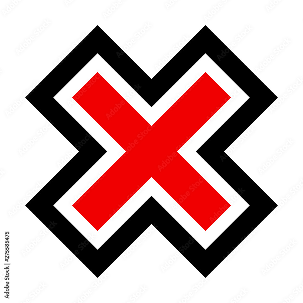 Obraz premium wrong symbol or X mark