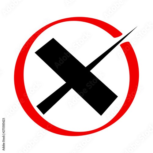 wrong symbol or X mark