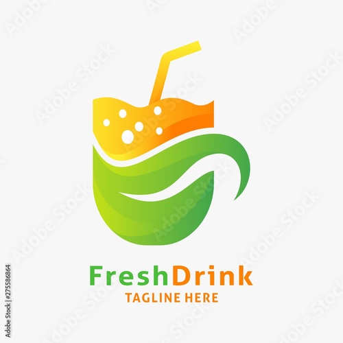 Nature fresh drink logo design