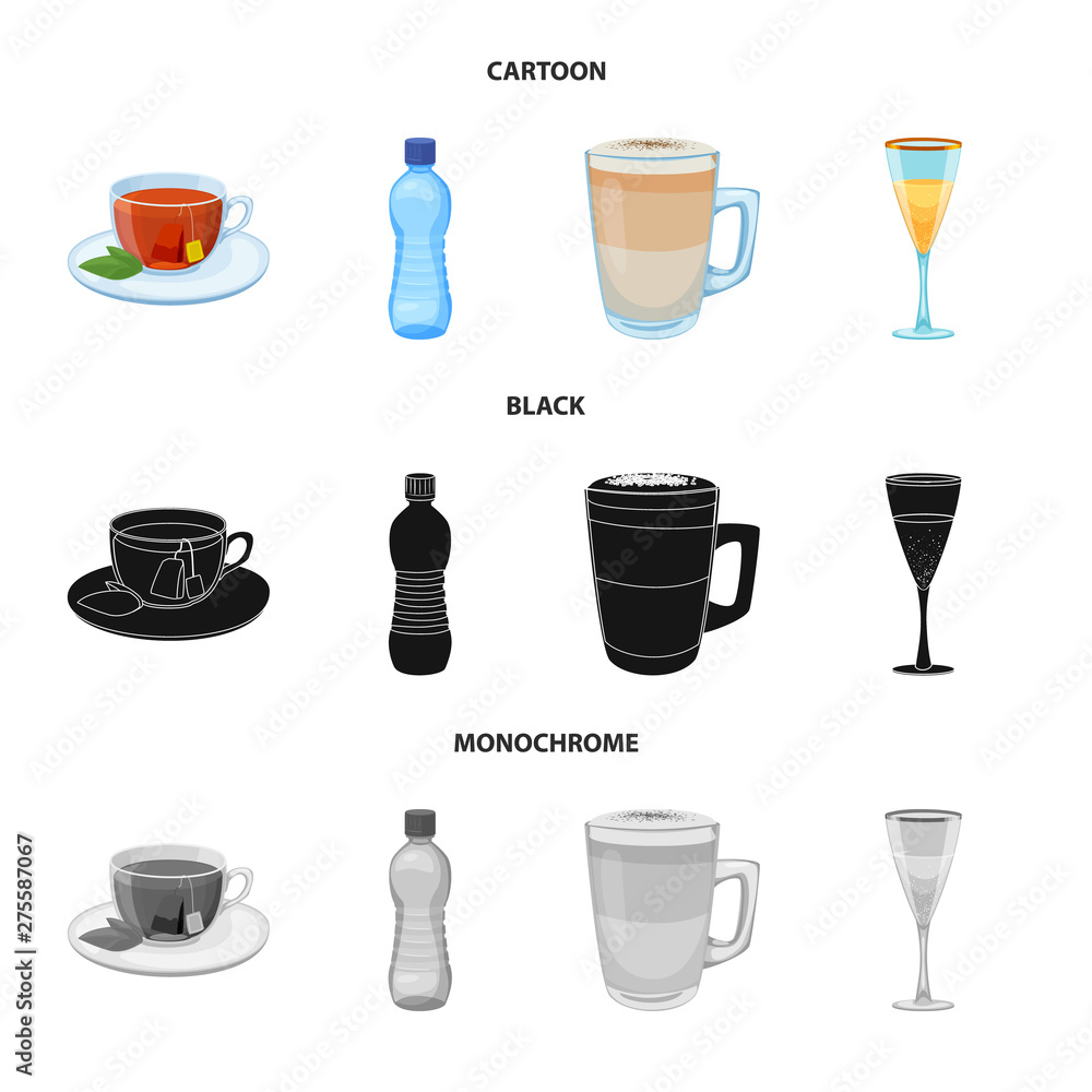 Vector design of drink and bar logo. Set of drink and party stock vector illustration. Vector design of drink and bar logo. Set of drink and party stock vector illustration.