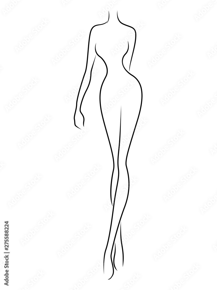 Fototapeta premium Abstract slim elegant woman