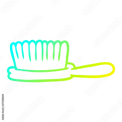 cold gradient line drawing hairbrush