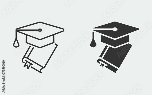 Education vector icon for graphic and web design.