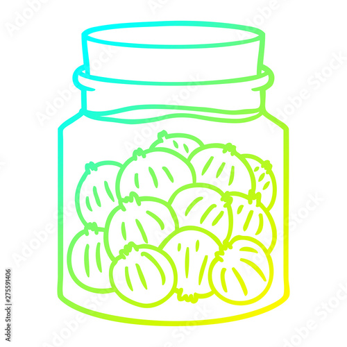 cold gradient line drawing cartoon pickled onions