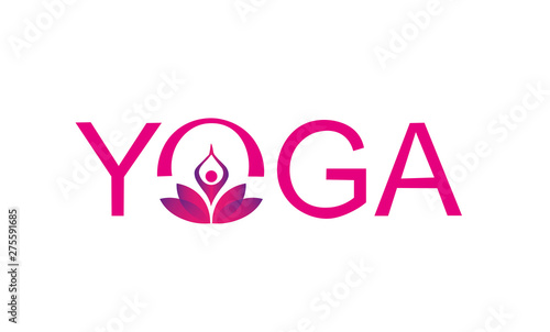 Yoga Logo , Lotusblume Logo , Sport