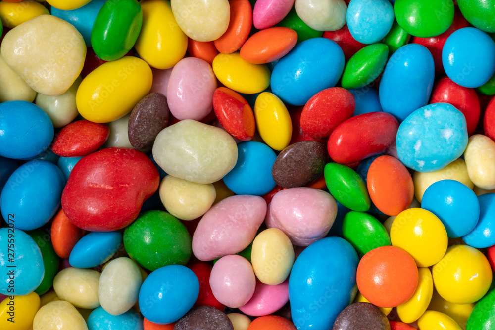 Pile of colorful coated candy Pile of colorful coated candy