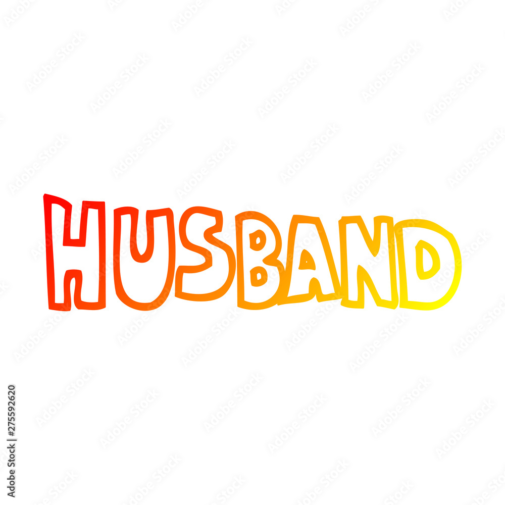 warm gradient line drawing cartoon word husband warm gradient line drawing cartoon word husband