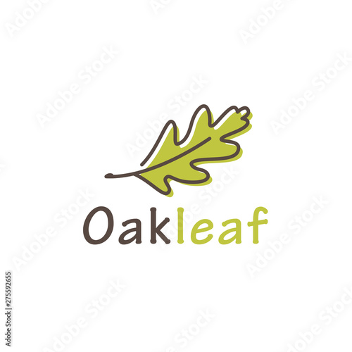 Oak leaf icon vector logo template
