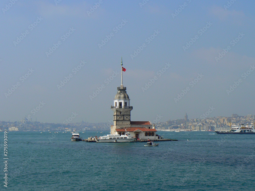 Maiden Tower in Istanbul on the Bosphorus