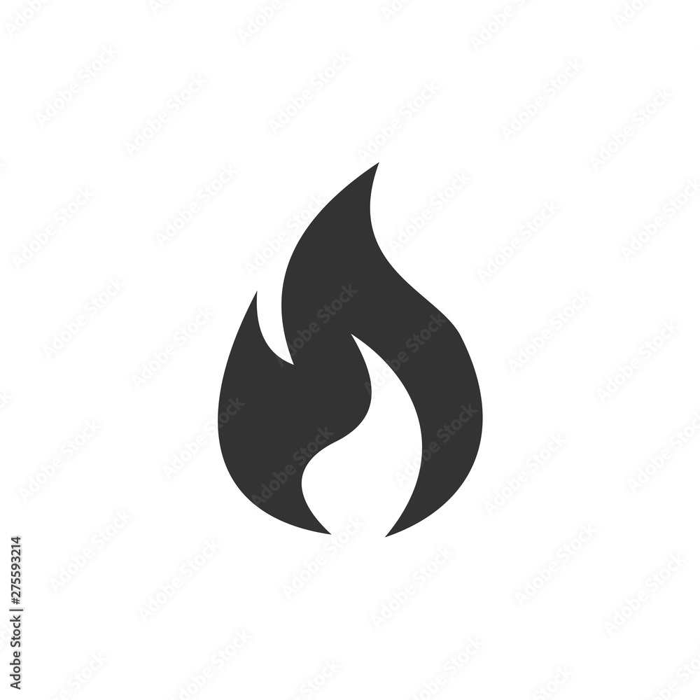 Fire flame icon template black color editable. Fire flames symbol vector sign isolated on white background. Simple logo vector illustration for graphic and web design.