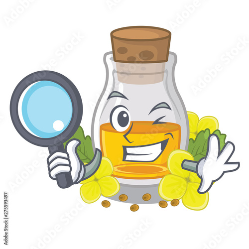 Detective mustard oil isolated with the character