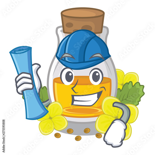 Architect mustard oil isolated with the character