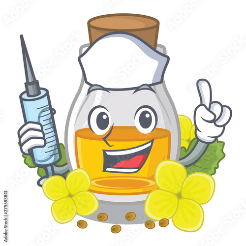Nurse mustard oil isolated with the character