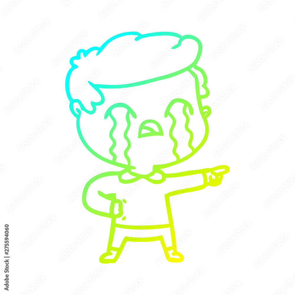 cold gradient line drawing cartoon man crying cold gradient line drawing cartoon man crying