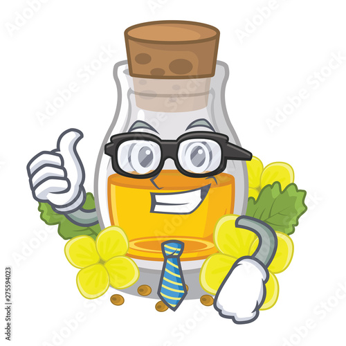 Businessman mustard oil isolated with the character