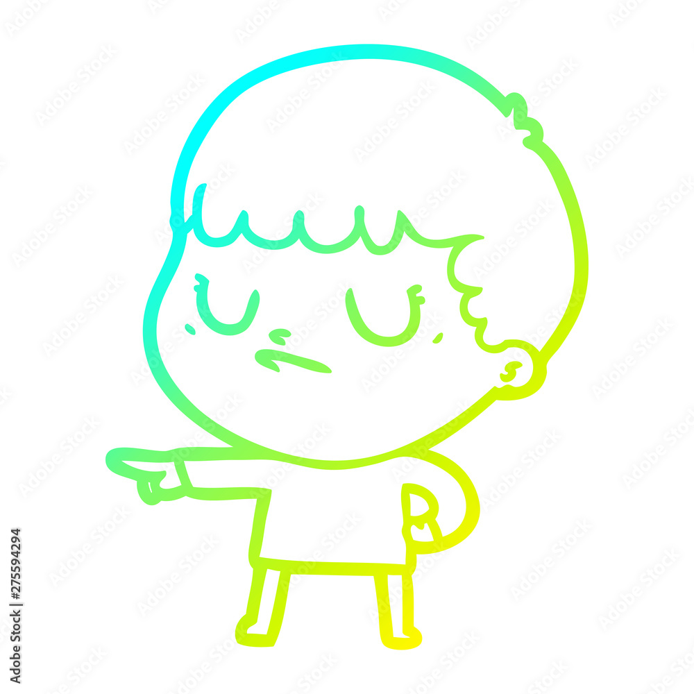 cold gradient line drawing cartoon grumpy boy cold gradient line drawing cartoon grumpy boy