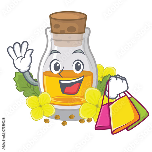 Shopping mustard oil isolated with the character